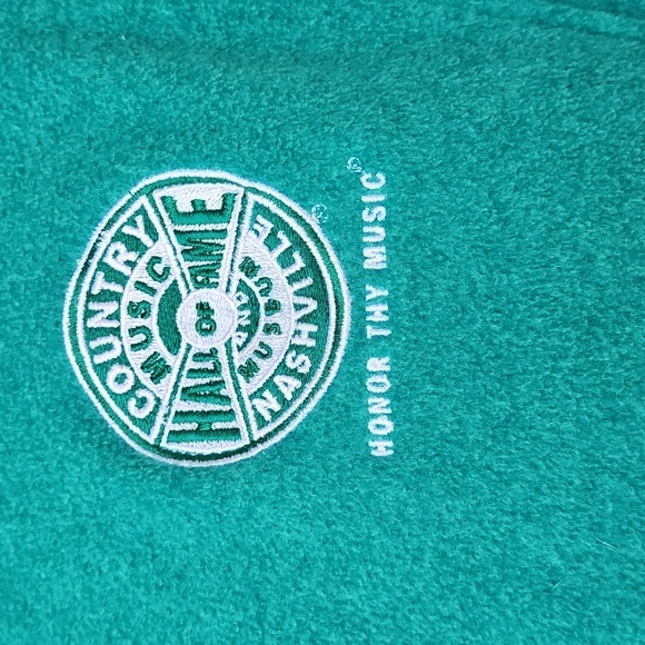 Landway Fleece Jacket Women's Green COUNTRY MUSIC HALL OF FAME Full Zip Size L - Picture 2 of 8